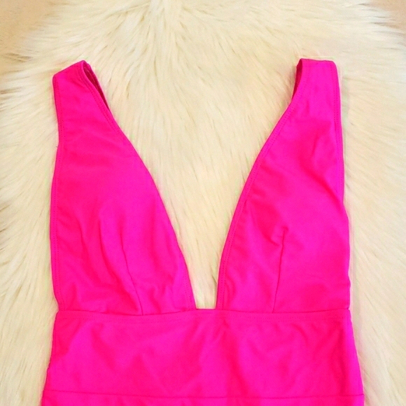 Swim New Deep V Neck Low Back One Piece Swimsuit Poshmark